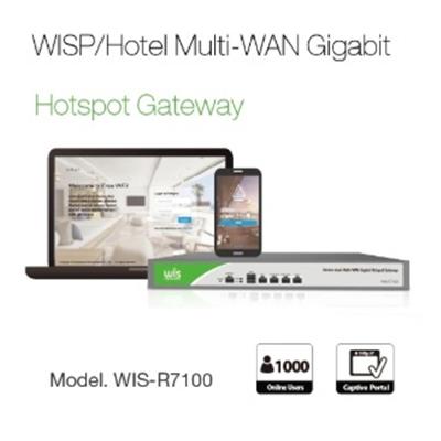 Bộ định tuyến WIS R7100 cho doanh nghiệp / w 1000 người dùng cổng Hotspot và hệ thống cân bằng tải 3 mạng WAN