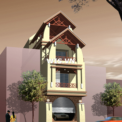 Thiết kế kiến trúc nhà Anh Cường kích thước rộng 3,66 Mét dài 13,2 mét