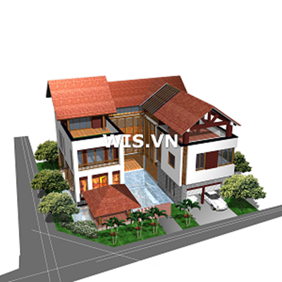 Thiết kế kiến trúc biệt thự nhà Chị Hoài - Tây Hồ - Hà Nội